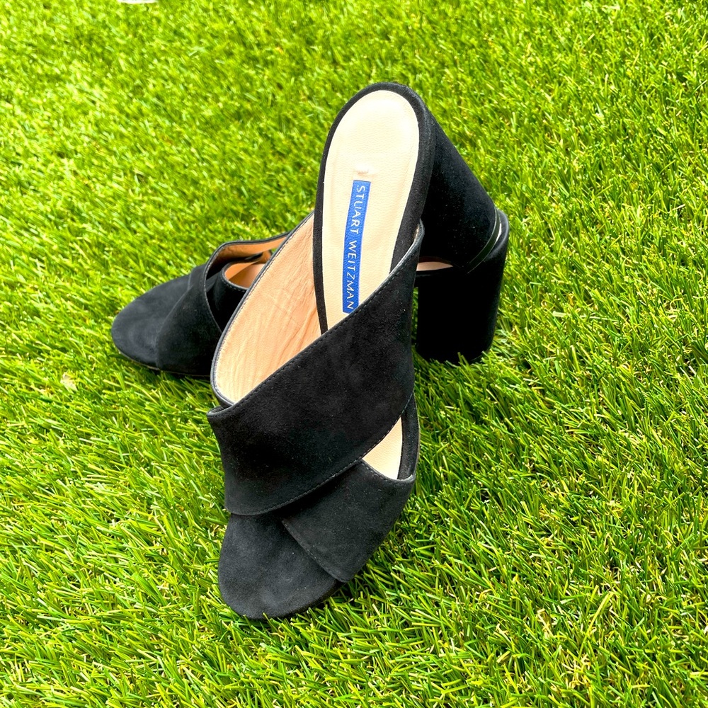 Stuart Weitzman Open Toe Heels. Size: 7. Color: B… - image 2